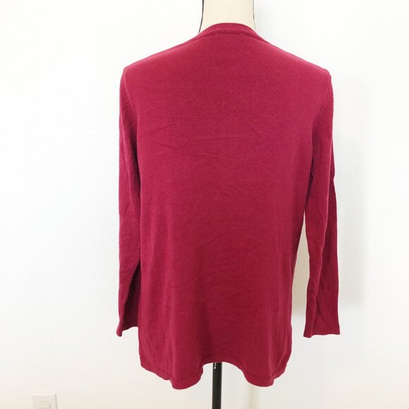 J. JILL Olivia Pullover Red Knit Sweater Top Womens XS - Picture 2 of 9
